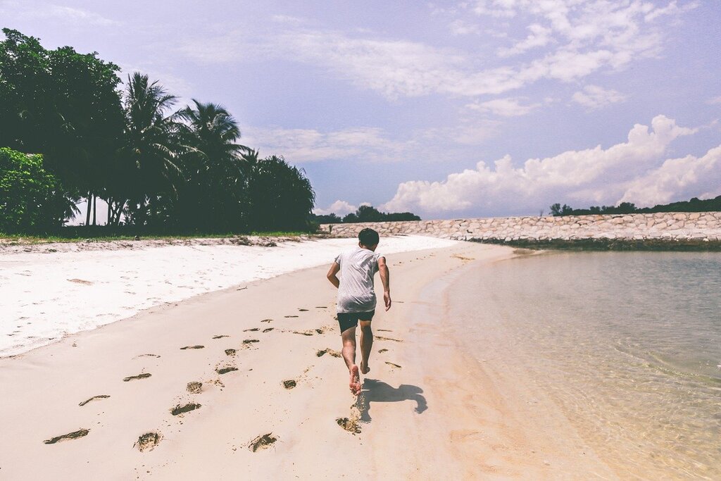 Correr en la playa